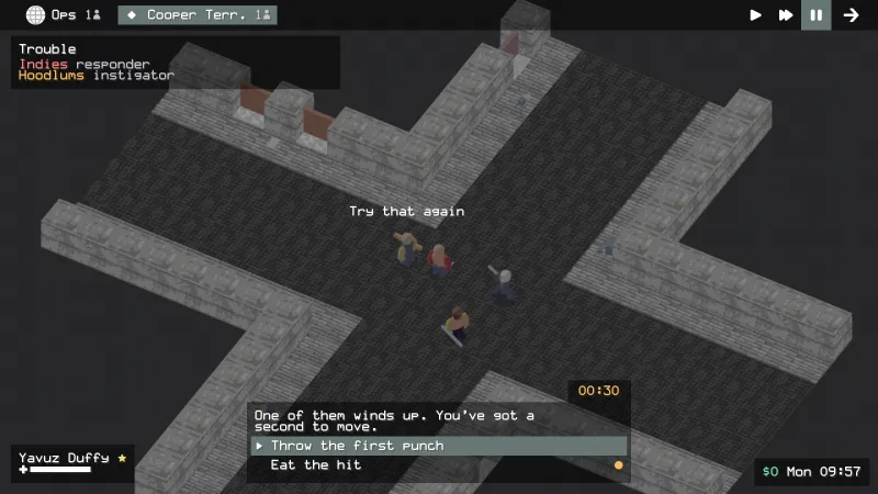 A street confrontation turns into a fight.